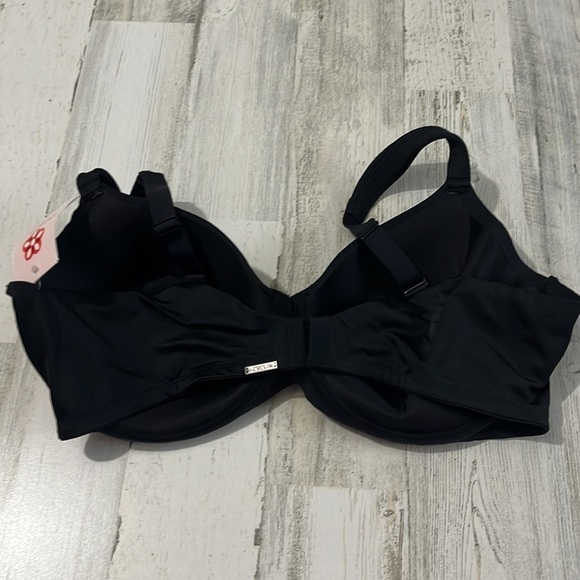 Peach Company Black Lovely Full Coverage Bra 42-13. 42D - Picture 3 of 8